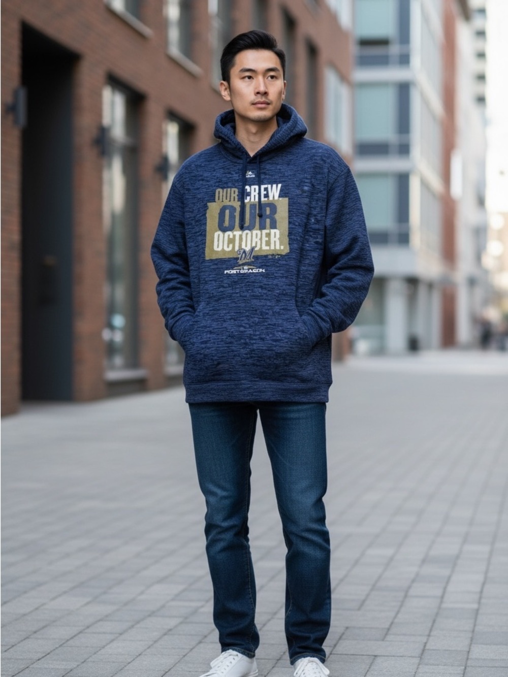 Brewers Navy and Gold Postseason Hoodie